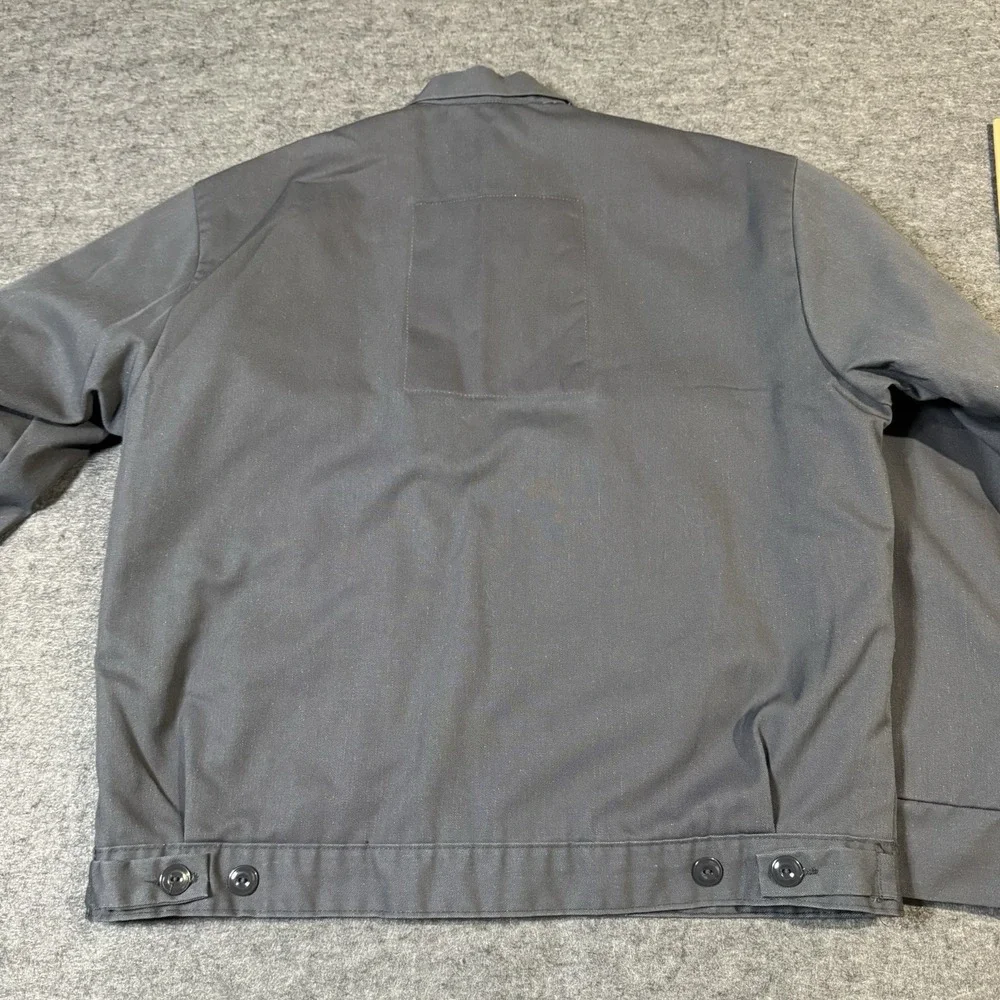 Vintage 70s Work Wear Corporation Gray Mechanics Garage Quilt Lined Jacket M